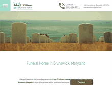 Tablet Screenshot of jtwilliamsfuneralhome.com